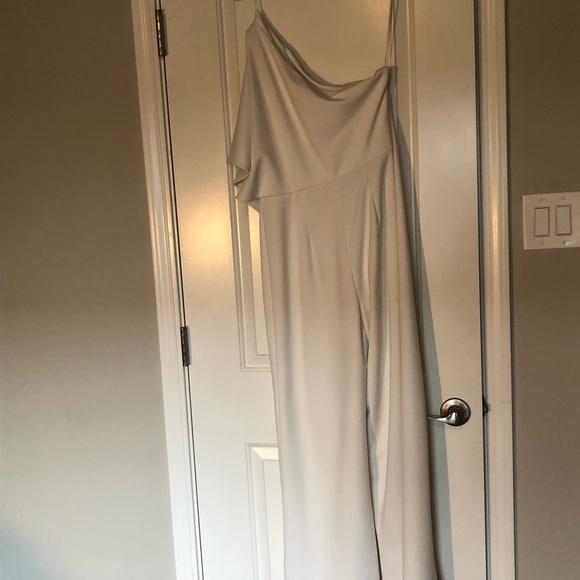 Adrianna Papell White Bridal Wedding Jumper - Picture 5 of 8